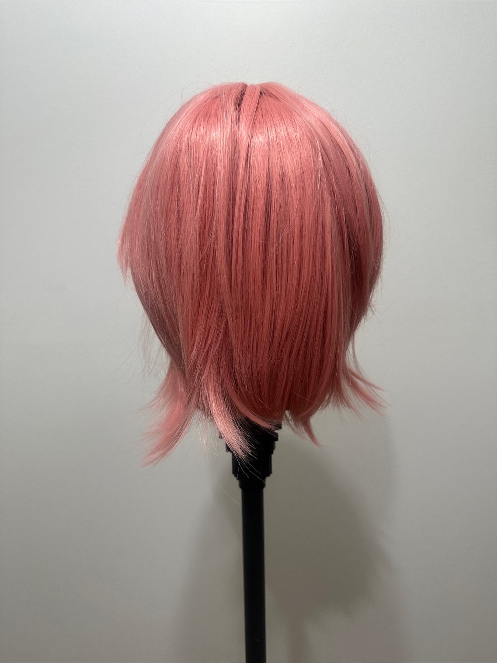 Pink Short Layered Synthetic Wig - Women Hair